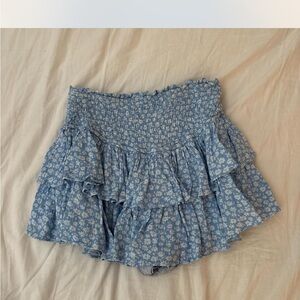 Rack & Rags Blue Smocked Skirt